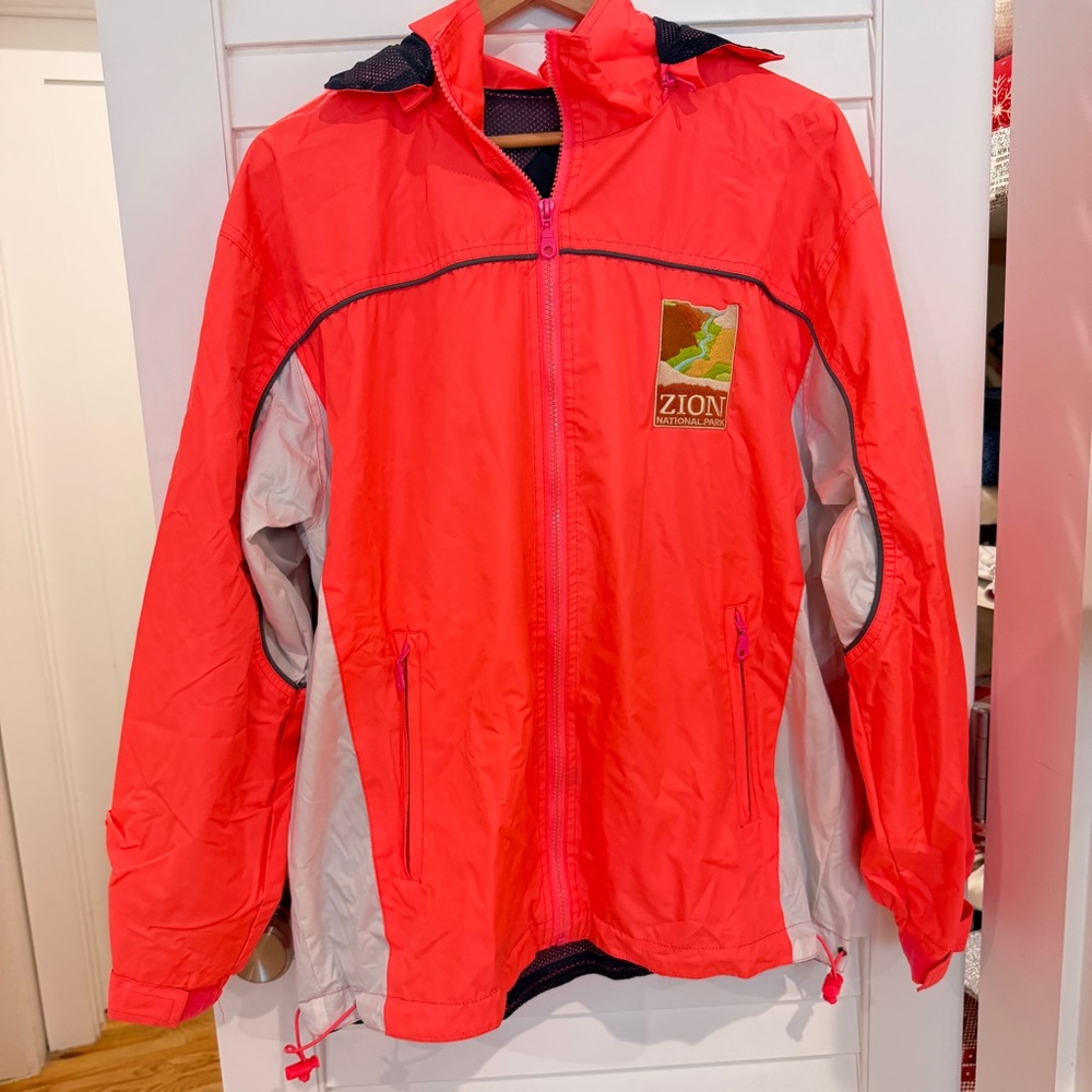 Zion National Park Hooded Rain Jacket Sz M Womens